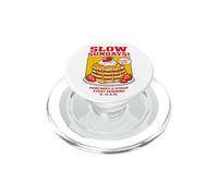 Slow Sundays Pancake Breakfast Funny Illustration Graphic PopSockets PopGrip pour MagSafe