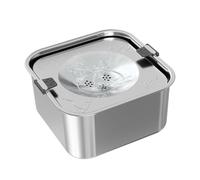 Slow Water Bowl for Dogs - 7.91x7.91x4.25in Slobber Stopper Water Bowl Dog | 3l Stainless Steel Cat Watêr Fountain | Pet Accessories for Ferret Puppy Senior Home Yard Patio Farm Outdoor Travel