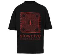 Slowdive Everything is Alive T-Shirt Oversize Unisexe Noir Baggy Tee