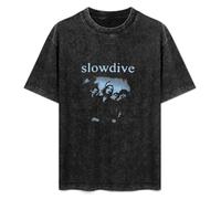 Slowdive Tour 90s Mens T-Shirt Unisex Graphic Black Tee Shirt XL