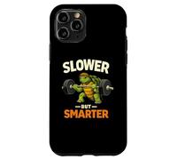 Slower But Smarter Tortue Haltérophilie Gym Humour Coque pour iPhone 11 Pro