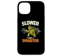 Slower But Smarter Tortue Haltérophilie Gym Humour Coque pour iPhone 13