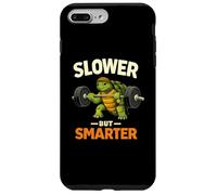 Slower But Smarter Tortue Haltérophilie Gym Humour Coque pour iPhone 7 Plus/8 Plus