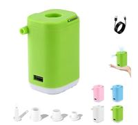 Slowowing Mini pompe à air pour gonflables, pompe électrique portable avec lumière LED, rechargeable par USB, gonflage et dégonflage rapides pour matelas pneumatique, flotteurs de piscine, équipement