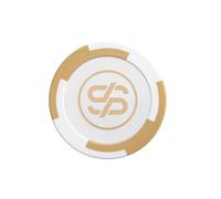 SLOWPLAY Godel Jetons de Poker en Argile, 14 g d'argile Composite, Grands jetons de 40 mm en Vrac, Lot de 50 en Blanc, sans dénomination