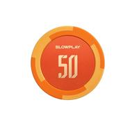 SLOWPLAY Godel Lot de 50 jetons de Poker en Argile Composite, 14 g, Grands jetons de 40 mm en Vrac, avec dénomination de 50
