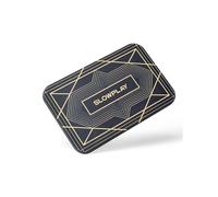 SLOWPLAY Lot de 10 plaques rectangulaires pour jetons de Poker en Rouge, plaques Professionnelles de Style européen sans dénomination, en Composite céramique, 34 grammes(Noir)