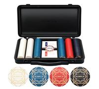 SLOWPLAY Nash Poker Set, jetons de Poker en céramique 300 PCS [sans numérotation] 43mm | Malette de Poker Texas Holdem, Coffret de Poker | avec Cartes de Poker, Bouton Dealer