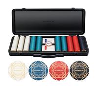 SLOWPLAY Nash Poker Set, jetons de Poker en céramique 500 PCS [sans numérotation] 43mm | Malette de Poker Texas Holdem, Coffret de Poker | avec Cartes de Poker, Bouton Dealer
