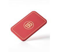 SLOWPLAY Plaques rectangulaires de jetons de Poker Godel, Paquets de 10 pièces, Plaques Professionnelles de Style européen sans dénomination, Composite de céramique 34 grammes(Rouge)
