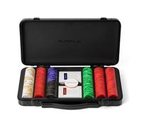 SLOWPLAY Set Poker Argile Godel, jetons 14 g/40 mm, Texas Hold’em | 300 pièces numérotées; mallette PC effet miroir; jetons argile composite; design minimaliste