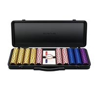 SLOWPLAY Set Poker Argile Nash, jetons 14 g/40 mm, Texas Hold’em | Édition Black Gold; 500 numérotés (Core Set); mallette premium PC; jetons argile composite; Art déco
