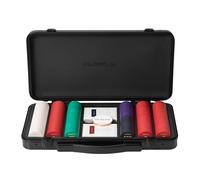 SLOWPLAY Set Poker céramique Godel, jetons 10 g/39 mm, Texas Hold’em | 300 pièces numérotées; mallette PC premium effet miroir; jetons composite céramique; style minimaliste
