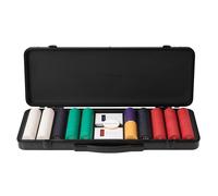 SLOWPLAY Set Poker céramique Godel, jetons 10 g/39 mm, Texas Hold’em | 500 pièces numérotées; mallette PC premium effet miroir; jetons composite céramique; style minimaliste
