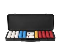 SLOWPLAY Set Poker céramique Godel, jetons 10 g/39 mm, Texas Hold’em | 500 pièces sans valeur; mallette PC premium effet miroir; jetons composite céramique; style minimaliste