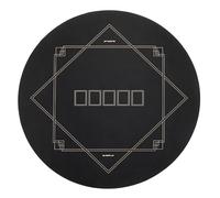 SLOWPLAY Tapis de Poker Godel 120 cm, Partenaire élégant pour Le Texas Hold'em. Un Tapis imperméable, des Bords ourlés, et réduction du Bruit, jouez n'importe où avec Style en Noir et Or Champagne.