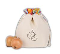 slowroom Sac à légumes en Coton pour oignons, Pratique et Beau Stockage, 18 x 24 cm, oignons