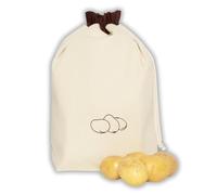 slowroom Sac en Coton, pour Pommes de Terre, élégante et Pratique Rangement, protège Contre la lumière et légumes germes, 36 x 37 cm