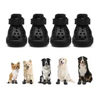 SlowTon Chaussures pour Chiens pour pavé Chaud, Sandales pour Chiens Respirantes antidérapantes avec Bandes réfléchissantes, faciles à Mettre et à enlever, faciles à Nettoyer