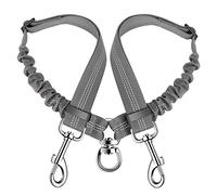 SlowTon Chien Laisses pour 2 Chiens, Double Laisse sans enchevêtrement pour Chiens Marchant en entraînement Pivot sur 360 °Longueur réfléchissante réglable Double séparateur de Fils pour Deux Chiens