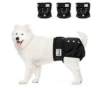 SlowTon Couche de Chien Lavable, 3 Pièces Sans Fuite, Confortable et Réutilisable, Avec Boucle Réglable pour Miction Irritante à Haute Température