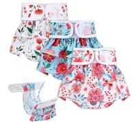 SlowTon Couches lavables pour Chiens, 3 Packs de Couches pour Chiens, sans Fuite, Confortables et réutilisables, avec Boutons Ajustables pour Les Filles et Les périodes de Chaleur