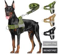 SlowTon Harnais et Laisse pour Chien de Taille Moyenne, Ajustable au Niveau du Cou et de la Poitrine, 5.9 Ft Laisse pour Chien Anti-Torsion, Doux et rembourré, réfléchissant