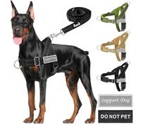 SlowTon Harnais et Laisse pour Chien de Taille Moyenne, Ajustable au Niveau du Cou et de la Poitrine, 5.9 Ft Laisse pour Chien Anti-Torsion, Doux et rembourré, réfléchissant