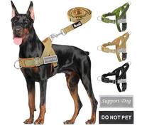 SlowTon Harnais et Laisse pour Chien de Taille Moyenne, Ajustable au Niveau du Cou et de la Poitrine, 5.9 Ft Laisse pour Chien Anti-Torsion, Doux et rembourré, réfléchissant