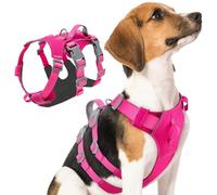 SlowTon Harnais pour Chien sans Traction - Harnais Léger et Anti-Fugue avec Poignée de Levage Rembourrée, Harnais Gilet Réfléchissant Ajustable pour Chiens de Petite, Moyenne et Grande Taille