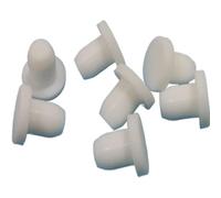 SLOYCA 10 pièces Blanc Silicone Caoutchouc Joint Trou Bouchons 2.7mm-8.5mm Obturation Embout Inserts Bouchon Goutte de poussière Bouchon de qualité Alimentaire (Color : White, Size : 6mm Solid)