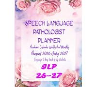 SLP Therapy Planner 2026-2027: Track and organize speech and language pathologist therapy sessions - August 2026-July 2027