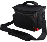 SLR Camera Bag Large Shoulder Bag with Rain Cover Compatible with Nikon D3500 D5600 D7500,Canon EOS 6D 4000D 2000D,Sony Alpha A7RIII,Black,Black