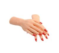 SLRMKK Modèle de Main en Silicone, Mains Douces Fausses Mains 1 Paire d'anneaux d'affichage de Main de Mannequin pour Femmes en Silicone réaliste pour Bijoux Nail Art Manucure à la Main Décorer l'ens