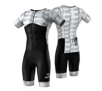 SLS3 Combinaison de Triathlon Homme - Triathlon Pro FX Fabrics - Combinaison de Triathlon Aérodynamique Manches Courtes de Qualité Supérieure
