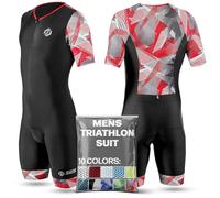 SLS3 Combinaisons de Triathlon pour Homme - Combinaison de Triathlon à Manches aérodynamiques pour Homme - Triathlon Pro FX Fabrics - Combinaison de Triathlon pour Homme de qualité supérieure