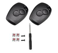 SLshiBo 2 Pièces Télécommande Renault 2 Boutons Coque de Clé sans Lame de Voiture Renault avec 4 Switchs et Tournevis Compatible avec Renault Kangoo Modus Clio Master Trafic Twingo Switch et Dacia