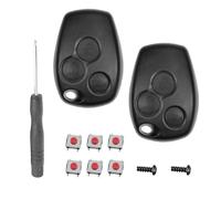SLshiBo 2 Pièces Télécommande Renault 3 Boutons Coque de Clé sans Lame de Voiture Renault avec 6 Switchs pour Renault Kangoo Modus Clio Master Trafic Twingo Switch Dacia und Duster Vivaro Espace