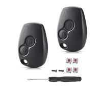 SLshiBo Lot de 2 Renault Coque Clé Télécommande 2 Boutons Boitier de Clé Compatible avec Renault Twingo 2/ Twingo 3/ Kangoo 2/ Clio 2/ Clio 3/ Trafic 2/ Trafic 3/ Master 3/ Modus/Switch et Dacia