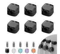 SLshiBo Organisateur de Câbles Bureau 6 Pack Clips de Gestion de Câble Magnétique Noir Support de Câble Auto-adhésif pour Maison, Bureau Cable Management