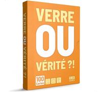 SLSK Games Verre ou Vérité ?! - Le Jeu à Boire Unique en Son Genre - Jeu à Boire avec 100 Cartes - Jeu de Boisson - Jeu de Cartes - Jeu de fête pour Adultes - dès 18 Ans - édition française