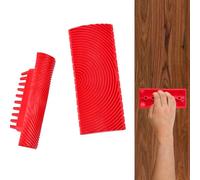 SLTAXAR 2 PCS Outil de Grain de Bois en Caoutchouc Peinture de Grain de Bois Peinture Imitation Grain Grain à Effet Bois pour Murs Meubles Portes en Bois Cadres de Fenêtres