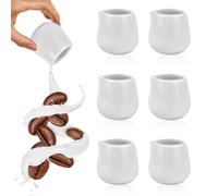 SLTAXAR Lot de 6 pots à lait en porcelaine de 90 ml - Petit verseuse à expresso - Pour mousser le lait - Petit pour cappuccino