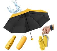 SLTAXAR parapluie compact résistant aux tempêtes avec 8 baleines - Mini parapluie de poche - Pliable - UV - Léger - Pour femme