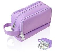 SLTAXAR Trousse Scolaire avec Compartiments en Toile Trousse Scolaire Noire 22 * 10cm Trousse à Crayon avec Compartiments Trousse Scolaire avec Poignée Trousse École pour Bureau École Voyage
