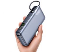 SLUB Batterie Externe 26 800 mAh 100 W, câble USB-C intégré, écran LED