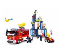 Sluban Firefighters M38-B0967 Grand camion de pompiers avec canon et robot mobile