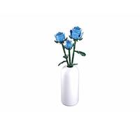 Sluban Fleurs de Construction en Blocs, Roses Bleues avec Vase, Kit de Construction Créatif