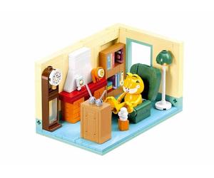 Sluban Garfield - Salon, Jeu de Construction, 219 Pièces, Figurine Incluse, pour Enfants de 6 à 12 Ans, Rouge et Or