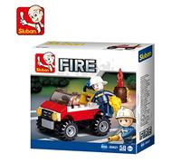 Sluban Jeep de Pompier Briques de Construction M38-B0621 Multicolore